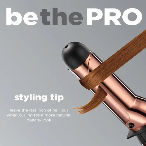 Miniatura 4 de INFINITIPRO BY CONAIR Rizador de titanio de oro rosa de 1 1/2 pulgadas, barril de 1 ½ pulgada produce ondas suaves – para uso en cabello mediano