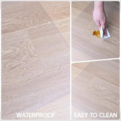 Miniatura 4 de Alfombrilla para silla de oficina para suelo de madera dura, 1/8" de grosor 53" x 45", alfombrilla cristalina transparente para silla de suelo duro