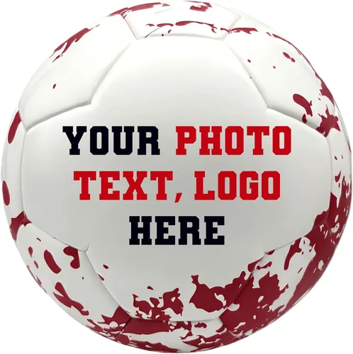Miniatura 11 de Balón de fútbol personalizado – Nombre, foto, número o logotipo – Pelota de partido y entrenamiento de tamaño oficial 5 – Pelota de regalo de cuero