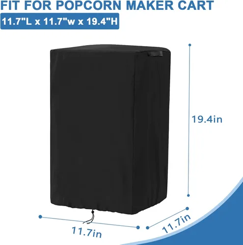 Miniatura 2 de Funda para carrito de palomitas de maíz, impermeable, 420D, cubierta a prueba de polvo, compatible con máquina de palomitas de maíz West Bend, 11.7