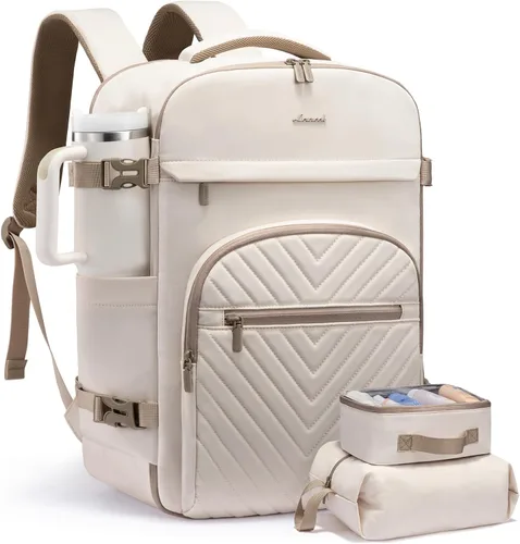 Miniatura 18 de LOVEVOOK Mochila de viaje de 40 L para mujeres y hombres, mochila grande de mano para aviones, bolsa de viaje para artículos personales de la TSA