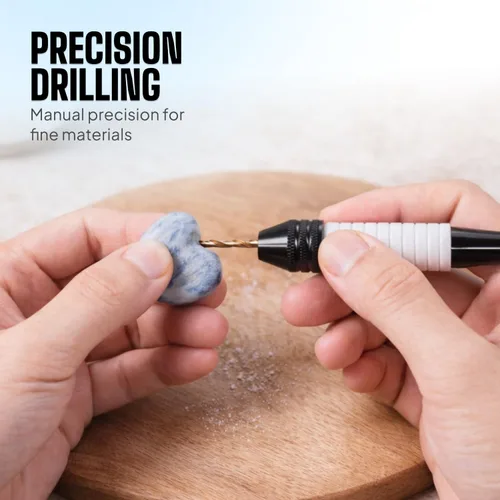 Miniatura 8 de Juego de micro brocas con tornillo de banco de pasador Taladro de mano pequeño - Manual de taladro manual de tornillo de banco de pasador, mini