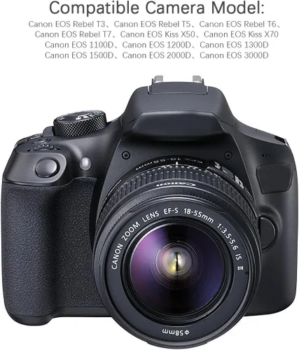 Miniatura 7 de Bonacell Paquete de 2 baterías LP-E10 y cargador dual LCD compatible con Canon EOS EOS 1100D, EOS 1200D, EOS 1300D, 1500D, 2000D, 3000D, Rebel T3