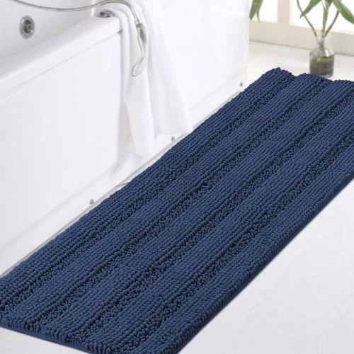 Miniatura 63 de Turquoize Alfombras de Baño de Chenilla Peludas Alfombra de Baño Antideslizante Gruesas Alfombras Peludas para Baño Chenilla Juego de Alfombra