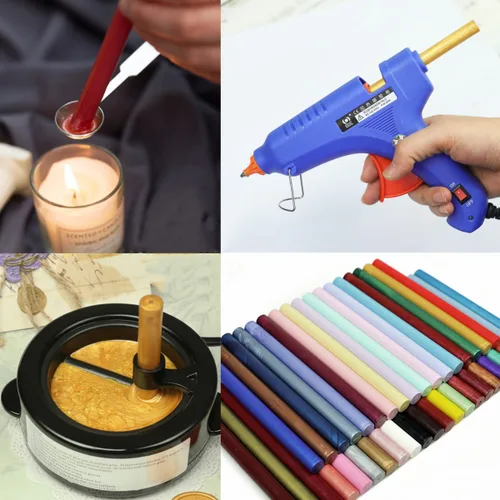 Miniatura 4 de Varillas de sellado de cera plateada, 20 varillas de sellado de cera para pistola de pegamento de 0.43 pulgadas, ideal para sello de cera