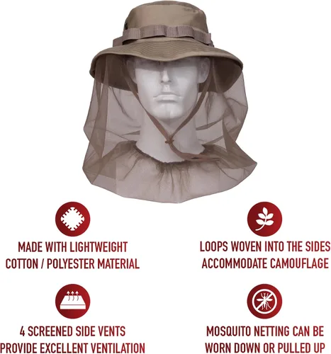 Miniatura 14 de Rothco Sombrero Boonie con mosquitera