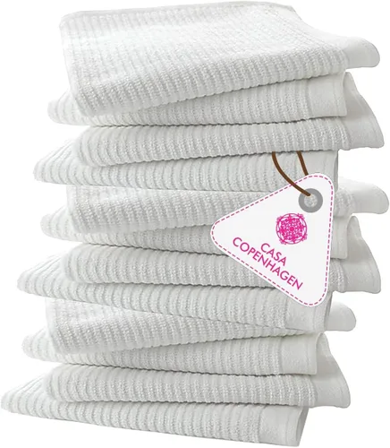 Miniatura 9 de CASA COPENHAGEN Toallas clásicas para trapeador de bar, paquete de 12, 15 x 19 pulgadas, 100% algodón, altamente absorbentes y duraderas, toallas