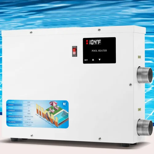 NEWTRY Calentador de SPA de 5.5KW, calentador de piscina de 220V, calentadores eléctricos de piscina, calentadores de hidromasaje con termostatos de