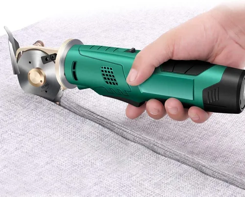 Miniatura 7 de MXBAOHENG Cortador giratorio eléctrico, tijeras electrónicas inalámbricas, cortador de cartón recargable con bloqueo de seguridad, para cortar tela