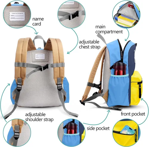 Miniatura 7 de Mochilas para niños, unisex, multicolor, medianas, 13 pulgadas de alto, 1 L, nailon, moderna, diseño de caricaturas, 3-5 años, escuela primaria