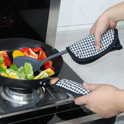 Miniatura 4 de 5 soportes para ollas para cocina, baches de algodón con gran resistencia al calor, almohadillas calientes, salvamanteles para cocinar y hornear