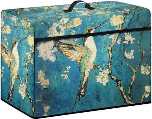 Miniatura 30 de Funda para máquina de coser con estampado floral, estilo bohemio, resistente a las manchas, ligera, impermeable, cubierta antipolvo con bolsillos