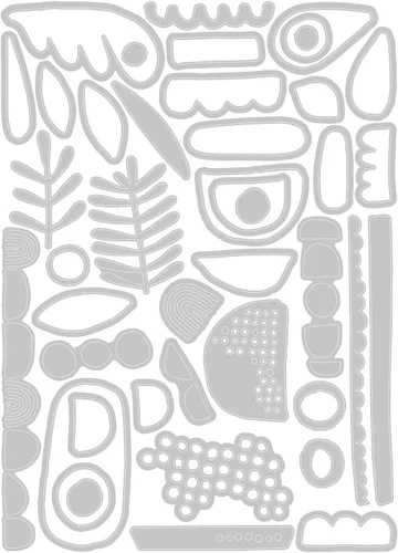 Miniatura 2 de Sizzix Juego de troqueles Thinlits 666280 de Tim Holtz, 43 unidades Multicolor