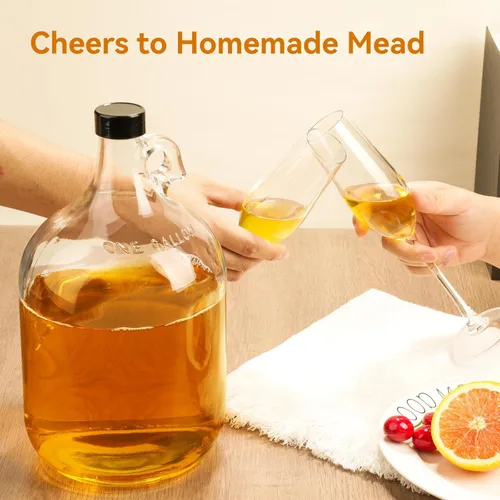 Miniatura 6 de Mead Making Kit para principiantes – Juego completo de iniciación de elaboración casera con suministros reutilizables, tarro de fermentación de vino