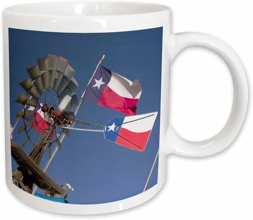 Miniatura 12 de 3dRose TEXAS, Panhandle Amarillo Old Water Pump, Banderas, US44 WBI0069 - Walter Bibikow - Taza negra de dos tonos de 11 onzas