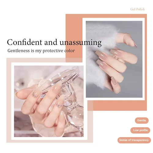 Miniatura 3 de CAMILA ¿ Juego de 6 esmaltes de uñas de gel sin Tpo de 0.5 fl oz sin Hema de colores neutros color nude claro para remojar el esmalte de gel LED