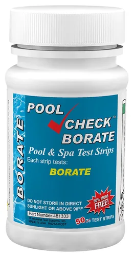 Tiras reactivas de borato para piscinas y spas, 50 unidades, fabricadas en Estados Unidos, precisión de grado profesional utilizada por
