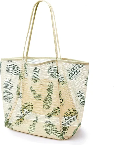 Miniatura 16 de KALIDI Bolso de Mano de Nylon de Playa con Malla, Bolso de Mano Casual Hobo para Mujer, Plegable, MAX 23L, Bolso de Hombro para Playa, Picnic