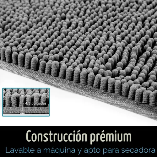 Miniatura 3 de LOCHAS Alfombra de Baño de Lujo Lanuda Tapete de Baño de 24 x 60 Pulgadas, Alfombras de Baño Lavables Antideslizantes para Baño y Ducha, Alfombras