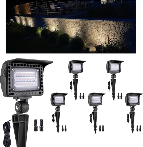 Miniatura 16 de Gardenreet Luces de inundación de paisaje de bajo voltaje de 12 V LED para exteriores, arandela de pared, 5/10/15/20 W 3CCT ajustable, iluminación