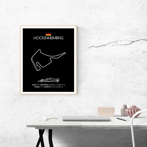 Miniatura 90 de Custom Car Posters Póster hecho a mano compatible con Autodromo Enzo e Dino Ferrari (Imola, Italia), póster de pista de carreras diseñado