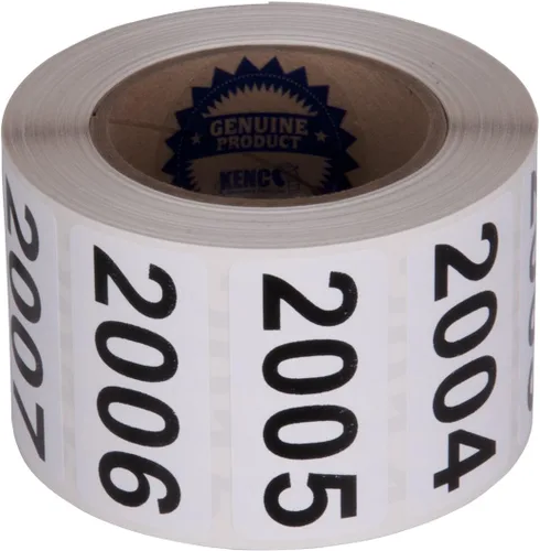Miniatura 6 de Kenco - Etiquetas numeradas consecutivamente, vinilo duradero, autoadhesivas, medidas: 2 x 1 pulgada (rollo 4501-5000)