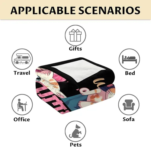 Miniatura 6 de Manta para niñas - 50x40 pulgadas, manta pequeña y linda para niños, adolescentes de 8 a 12 años - Solo una niña que ama regalos de mantas temáticas