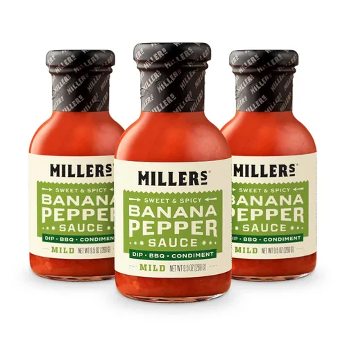 Miniatura 14 de Miller's Mustard- Salsa picante de plátano y mostaza roja, salsa picante de plátano y pimienta, el mejor uso para alitas de pollo, hamburguesas