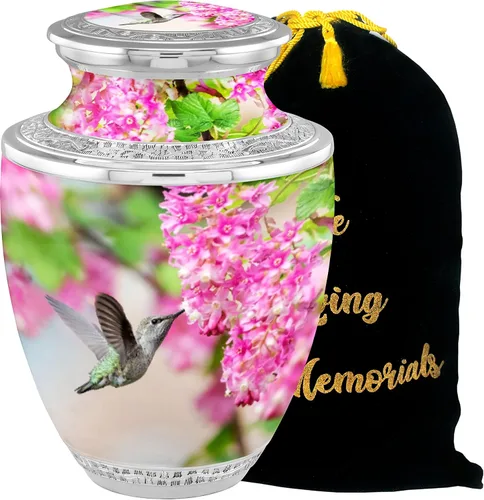 Miniatura 9 de Urnas de cremación estéticas de colibrí personalizadas para cenizas adultas, machos y hembras, Urnas funerarias de 200 libras para cenizas humanas