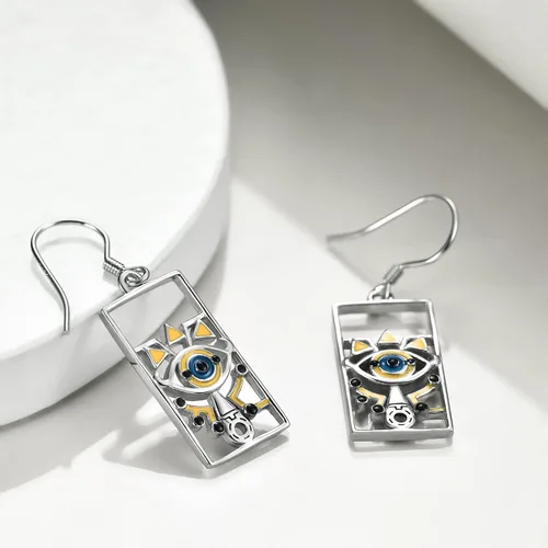 Miniatura 4 de CRMAD Aretes de anime de plata de ley, alas de setahongozelda para mujer, Metal, no conocido