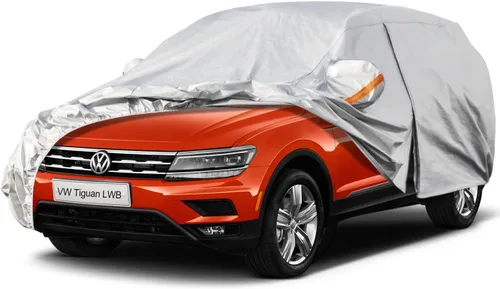 Miniatura 8 de Kayme - Cubierta completa impermeable de 6 capas para automóvil, apta para todo clima, protección para exteriores contra lluvia, rayos ultravioleta