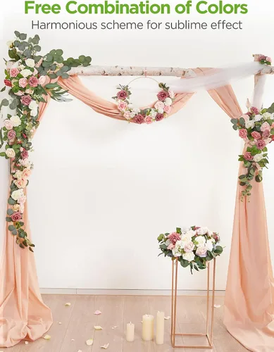 Miniatura 4 de InnoGear Flores artificiales, 100 rosas falsas de espuma blanca a granel con tallos para decoración, ramos de boda, centros de mesa, despedida