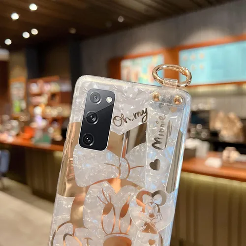 Miniatura 5 de Funda para Galaxy S20 con Banda de Muñeca y Soporte Ultra Delgada IMD Patrón de Animales Resistente a Golpes Funda con Soporte de Protección