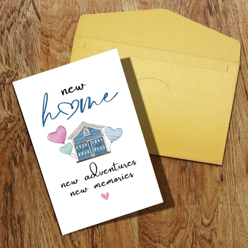 Miniatura 7 de Qiliji Nueva tarjeta de casa, tarjeta de inauguración de la casa, felicitaciones por su casa tarjetas, tarjetas de apartamento, nuevas aventuras