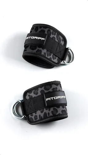 Miniatura 6 de Fitgriff® Correas de tobillo V1 para máquina de cable (2 piezas) - Equipo de entrenamiento para gimnasio - Accesorio de polea para piernas, correas