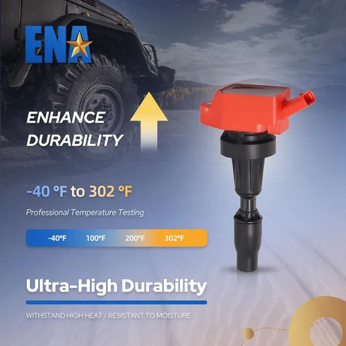 Miniatura 4 de ENA Paquete de bobinas de encendido rojo UF817 compatible con Hyundai Kia Sonata Elantra Tucson Kona Elantra GT Soul Optima Forte5 Seltos Forte Koup