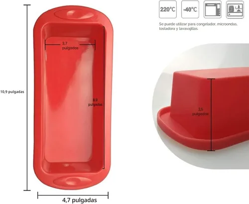 Miniatura 6 de SILIVO Moldes de silicona para pan y pan (paquete de 2), molde antiadherente de silicona para hornear para pan casero, pan y pastel de carne, 8.9 x