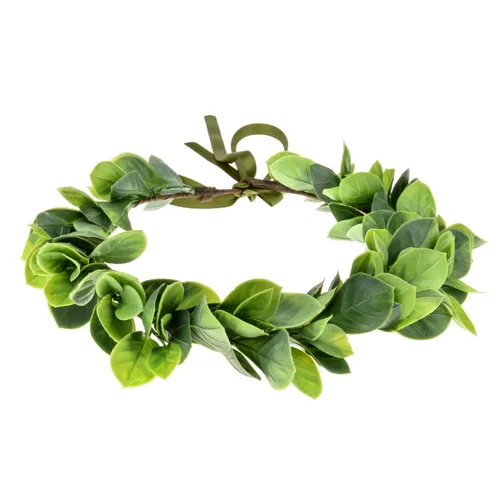 Corona de flores suculentas, eucalipto aureola, diadema floral para boda, accesorio para fotos (hoja B)