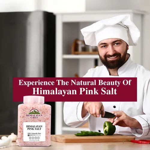 Miniatura 7 de Himalayan Chef - Sal rosa del Himalaya grano grueso, tarro de plástico de 5 libras - Pura, natural, kosher, rica en minerales, ideal para recargas