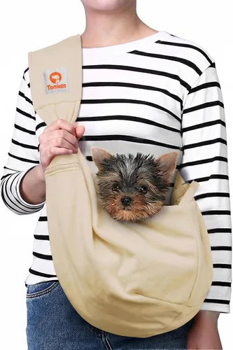 Miniatura 32 de TOMKAS - Transportador de perros estilo canguro para perros pequeños (negro, para mascotas de 2 a 7 libras)