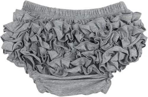 Miniatura 3 de Wennikids cubre pañal, pantalones cortos algodón para niña, S / 0-6 meses, Gris