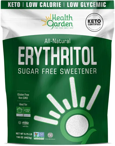 Miniatura 12 de Health Garden Edulcorante de eritritol, sin OMG, sin gluten, sustituto de azúcar, apto para dieta cetogénica, sabe a azúcar (4.75 libras)