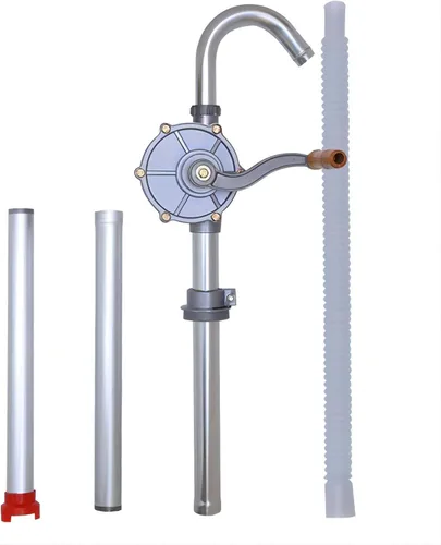 Miniatura 8 de Bomba de tambor de 55 galones, bomba de transferencia de aceite manual, paquete de aluminio mejorado, para barril de combustible, no corrosivo