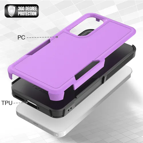 Miniatura 82 de Jeylly Compatible con Samsung Galaxy A22 5G Funda, Funda Samsung A22 5G con 2pcs protectores de pantalla de vidrio templado