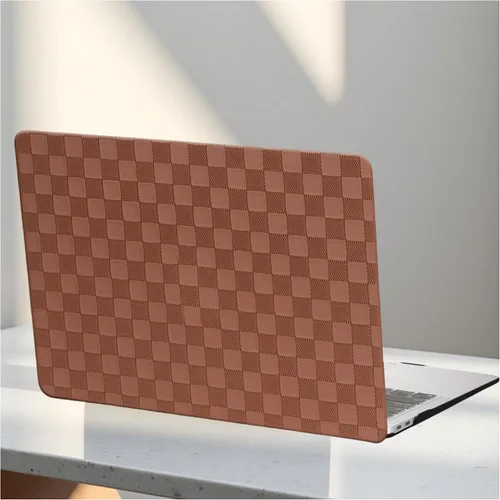 Funda a cuadros para MacBook Air de 13 pulgadas M5 M4 M3 M2 2026-2022 A3240 A3113 A2681, piel a cuadros con textura a cuadros para MacBook Air 13.6