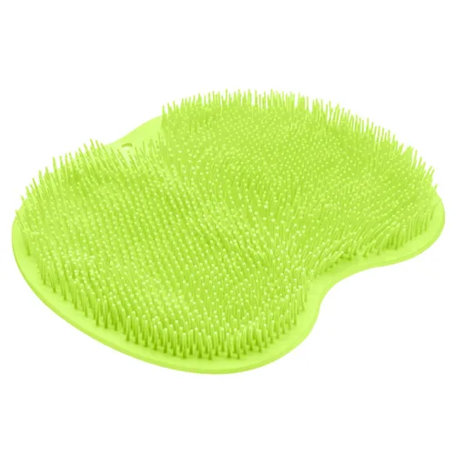 Miniatura 11 de Tapete de Limpieza de Pies para Ducha, Limpiador de Espalda Montado en la Pared, Almohadilla Exfoliante para Baño, Copas de Succión Negro