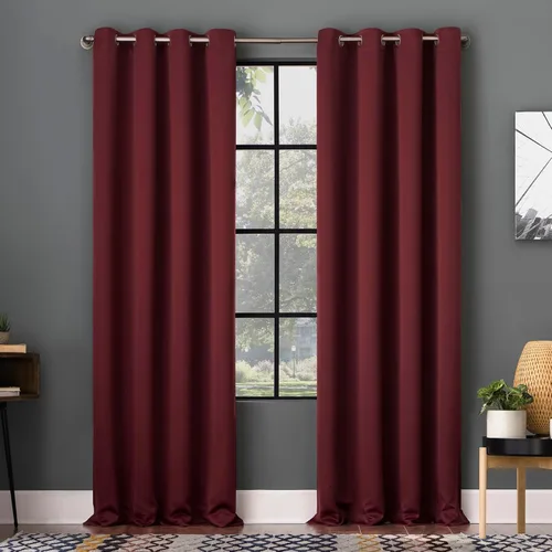 Miniatura 47 de Sun Zero Soho Paquete de 2 paneles de cortinas opacas con ojales de eficiencia energética, 54 x 84 pulgadas, color plateado Gris plateado