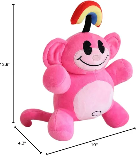 Miniatura 9 de 7 peluches de mono arcoíris de 12 pulgadas, peluche KND de mono arcoíris de peluche, recuerdo de fiesta de cumpleaños, regalo preferido para 7 piezas