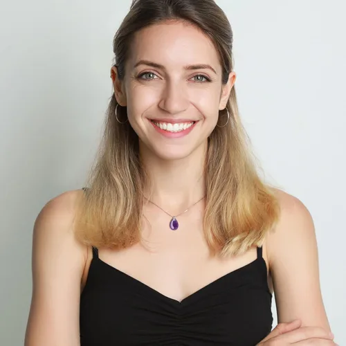 Miniatura 4 de COAI Collar de cristal curativo con lágrima plateada para mujer