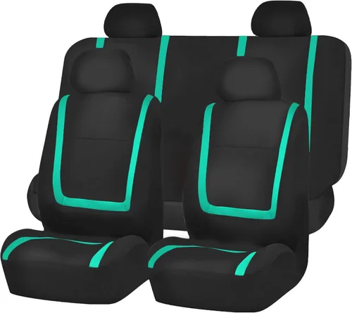 Miniatura 17 de FH GROUP FH-FB032114 fundas de asientos de automóvil de tela lisa exclusivas con funda de volante FH GROUP FH2033 y almohadillas de cinturón